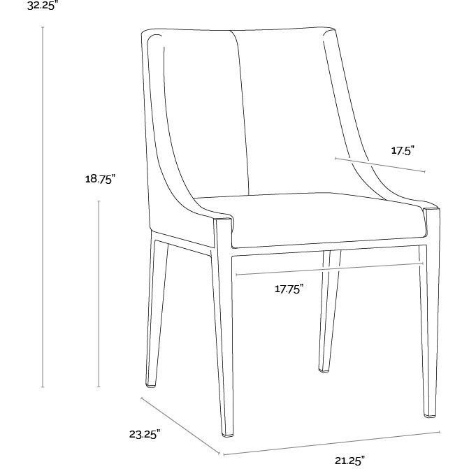 Dionne Monument Pebble Dining Chair
