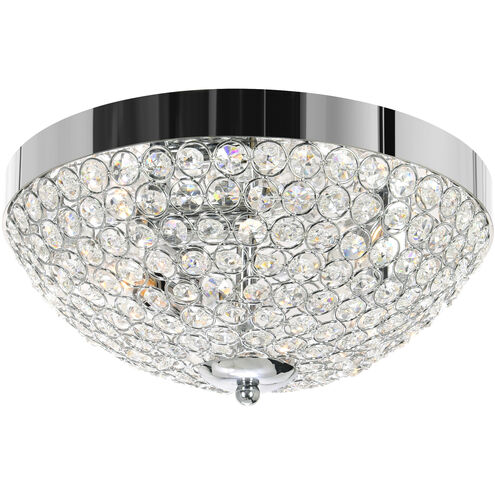Globe 3 Light 12 inch Chrome Bowl Flush Mount Ceiling Light