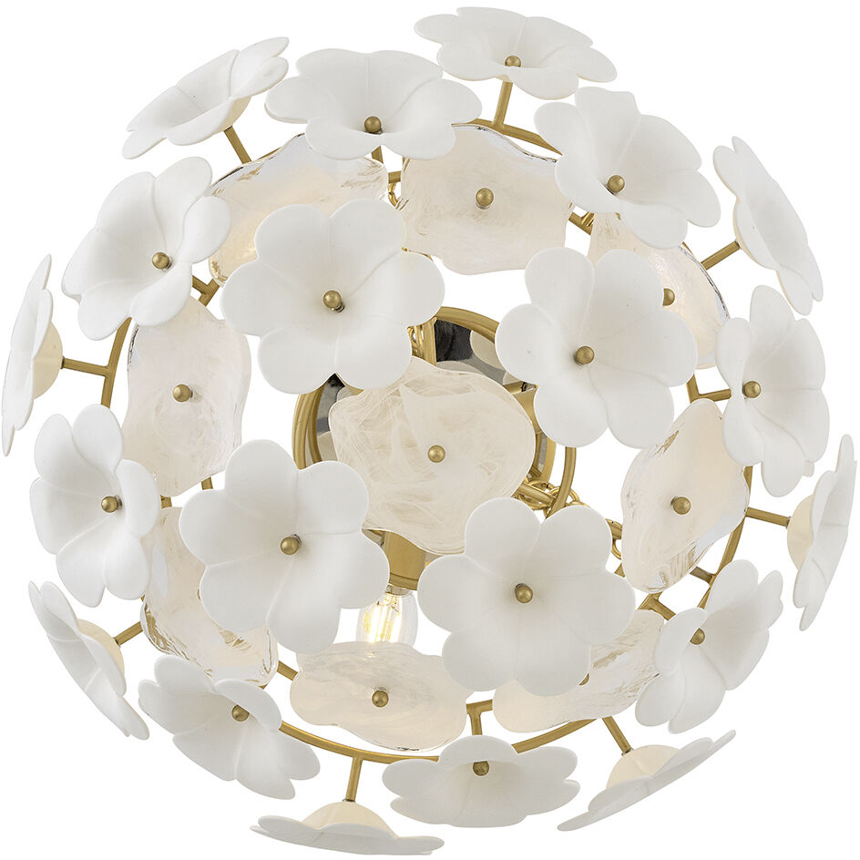 Marianne 3 Light 20.75 inch Deluxe Gold Semi-flush Mount Ceiling Light