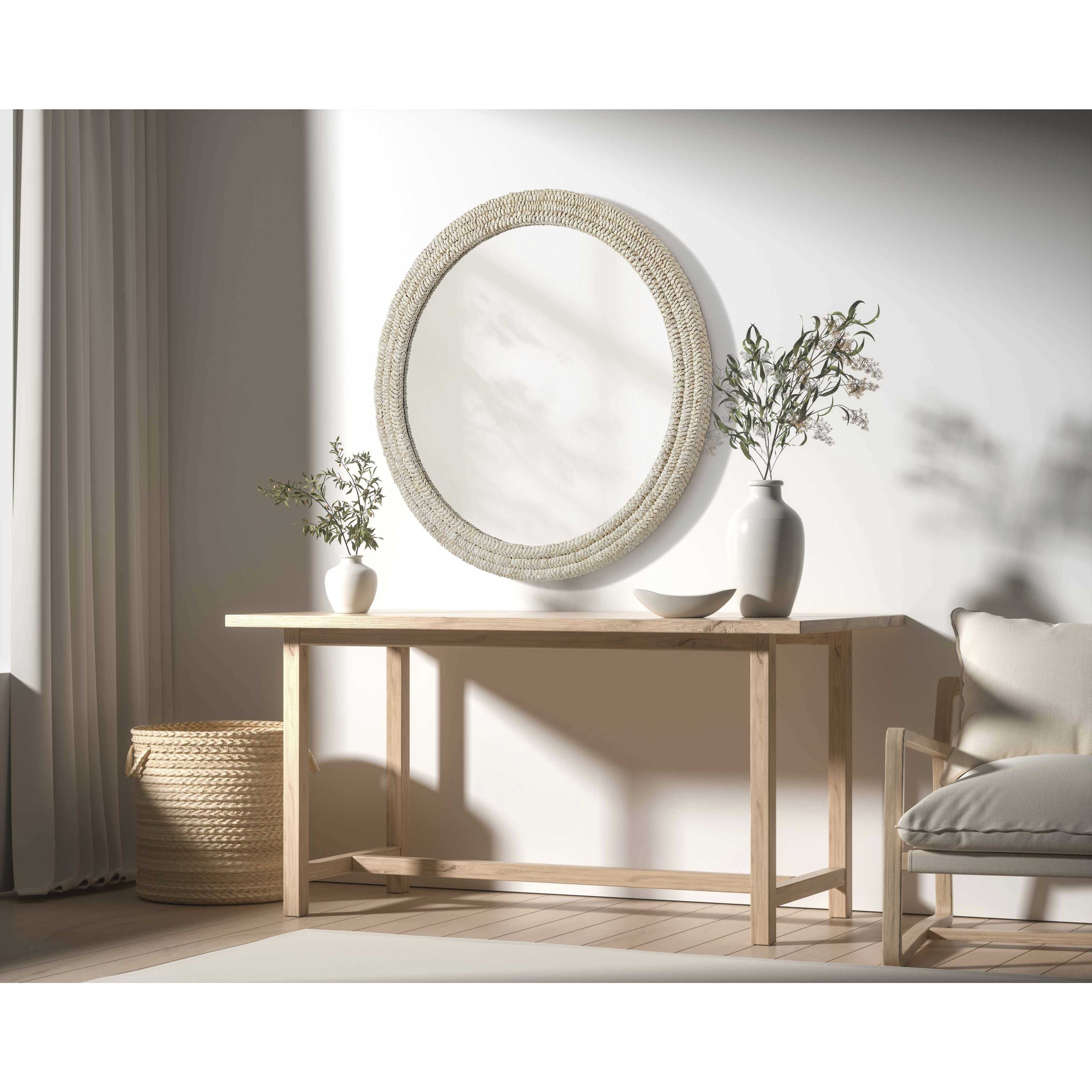 Marlowe 42 X 42 inch Linen White Mirror