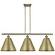 Ballston Cone LED 38.5 inch Antique Brass Island Light Ceiling Light