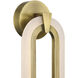 Aurora 1 Light 6.5 inch Polished Antique Brass ADA Wall Sconce Wall Light