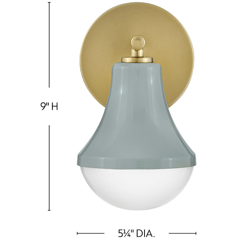 Haddie LED 7.25 inch Seafoam Bath Light Wall Light