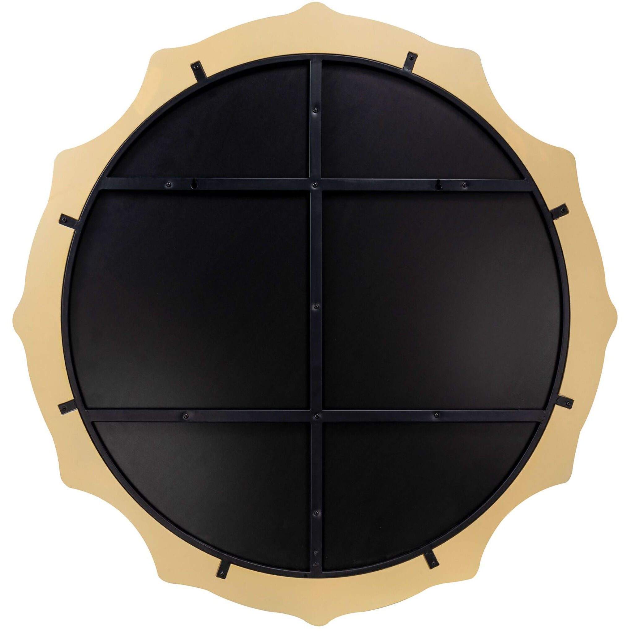 Not Baroque - en 40 X 40 inch Gold Wall Mirror, Tamara Day Collaboration