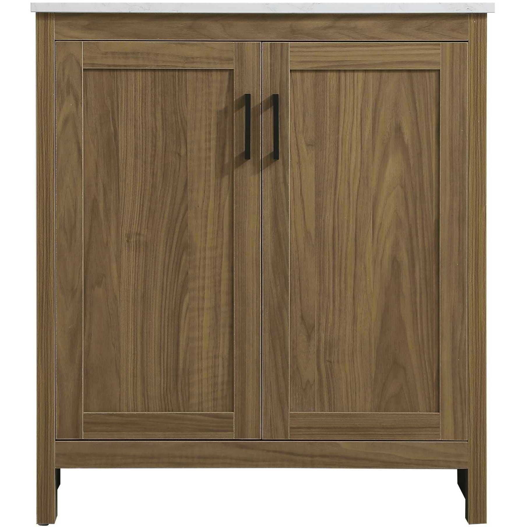 Finnley 30 X 34 inch Walnut Brown Bathroom Vanity Cabinet