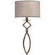 Cienfuegos Wall Sconce Wall Light in Bronze, Natural Greige Fabric