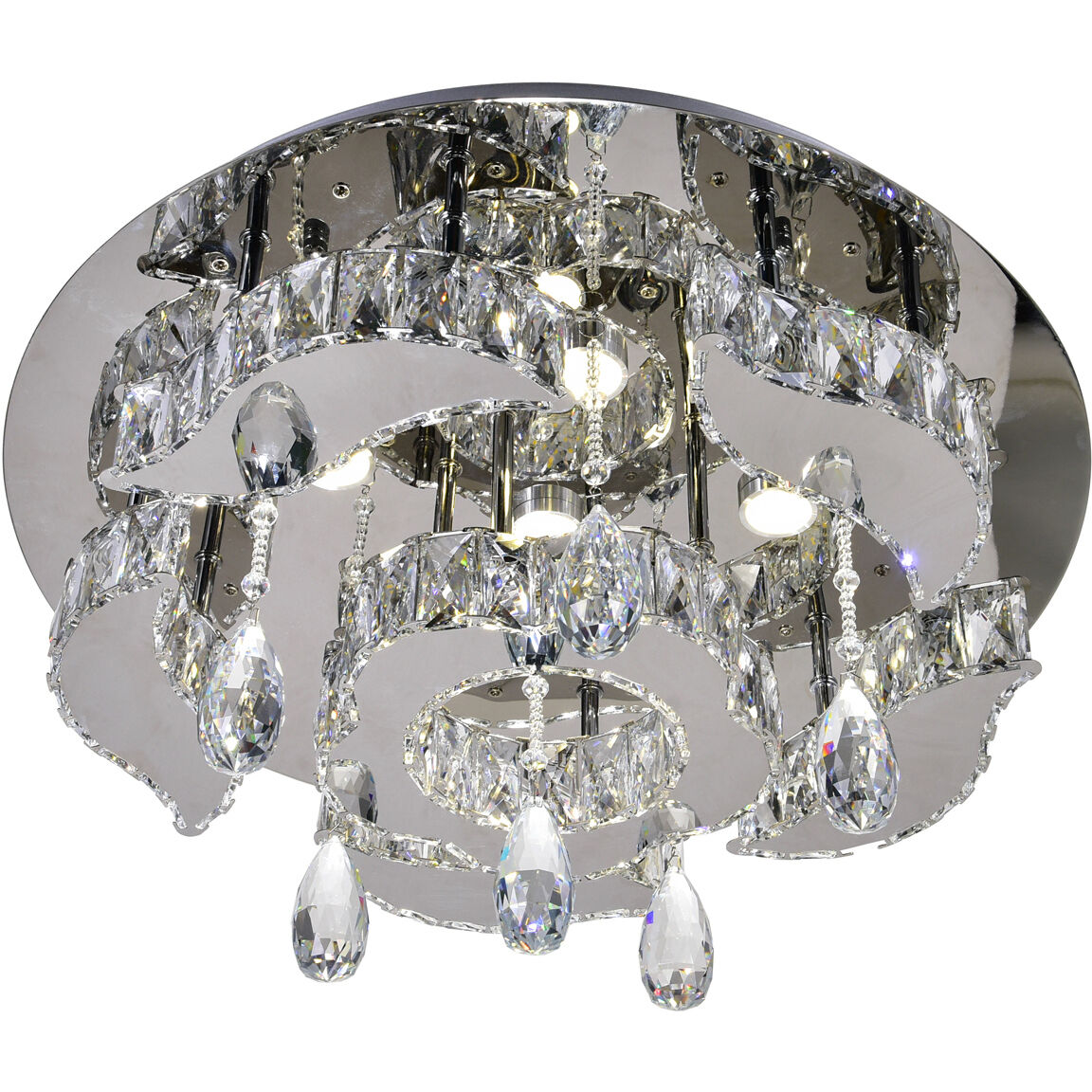 Cascata LED 22 inch Chrome Flush Mount Ceiling Light