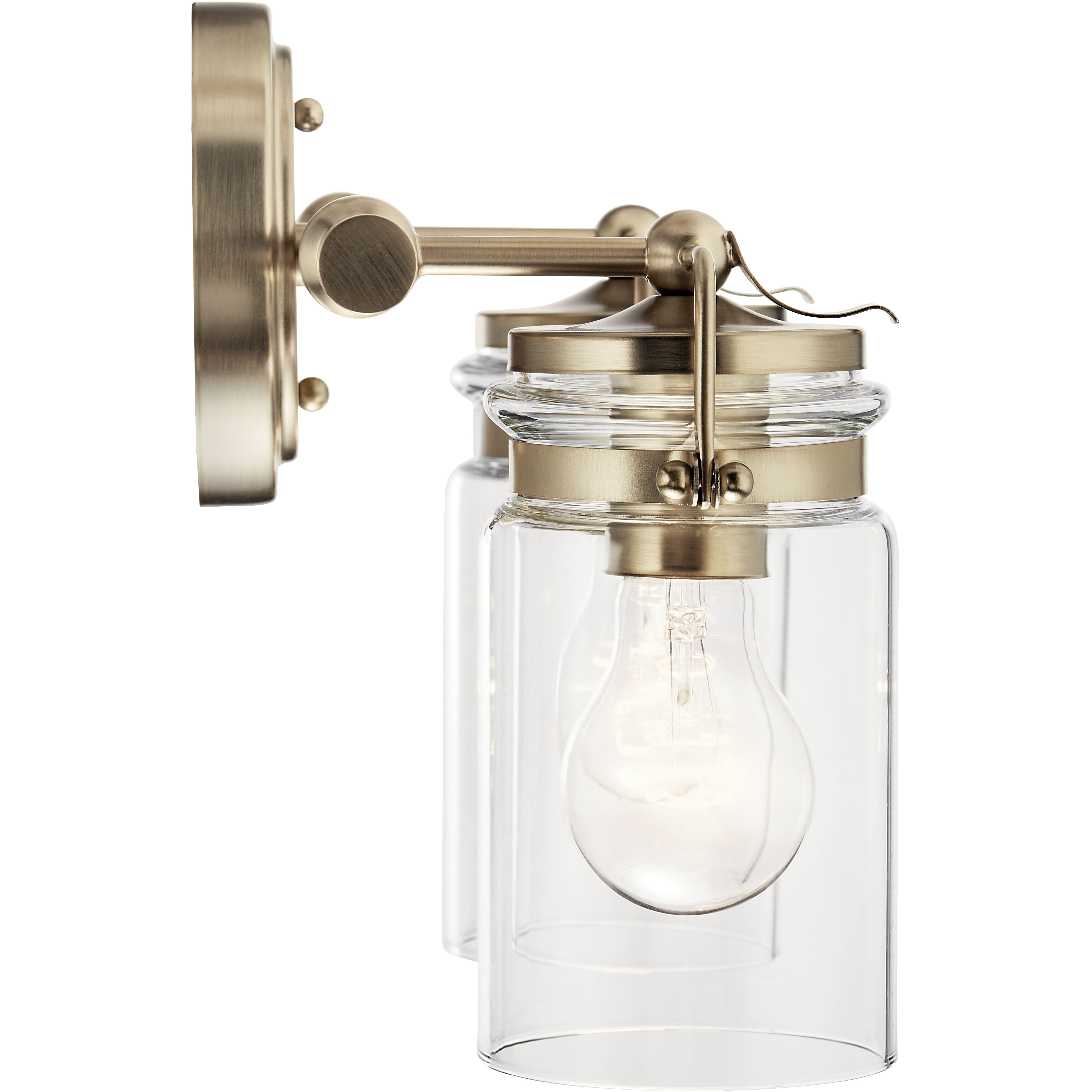 Brinley 2 Light 15.75 inch Champagne Bronze Bath Vanity Light Wall Light