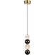 Onyx LED 4.38 inch Natural Brass Pendant Ceiling Light
