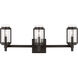 Flynn 3 Light 23.25 inch Aged Iron Bath Vanity Wall Sconce Wall Light