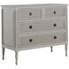 Caroline Cerused White and Painted Burlap Chest
