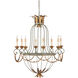 Elegance 8 Light 29 inch Gold Leaf Chandelier Ceiling Light