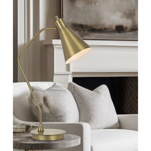 Capstone 24 inch 12.00 watt Antique Brass Table Lamp Portable Light