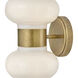 Nadia Sconce Wall Light in Lacquered Brass