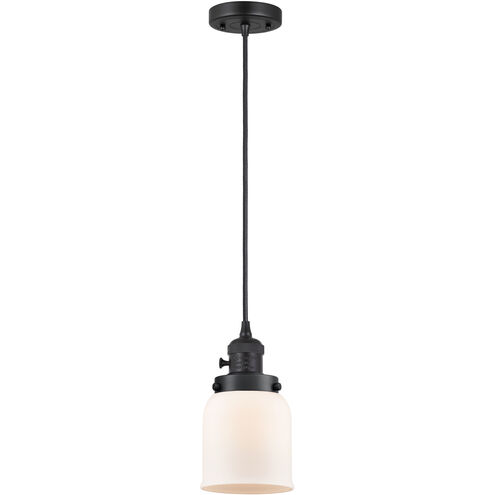 Franklin Restoration Bell LED 5 inch Matte Black Mini Pendant Ceiling Light in Matte White