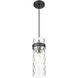 Fontaine 1 Light 5.75 inch Matte Black Pendant Ceiling Light