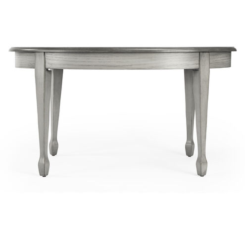 Clayton Oval Wood Coffee Table in Gray