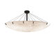 Clouds LED 72 inch Matte Black Semi-Flush Bowl with Finial Ceiling Light in 12000 Lm LED, Pair of Squares