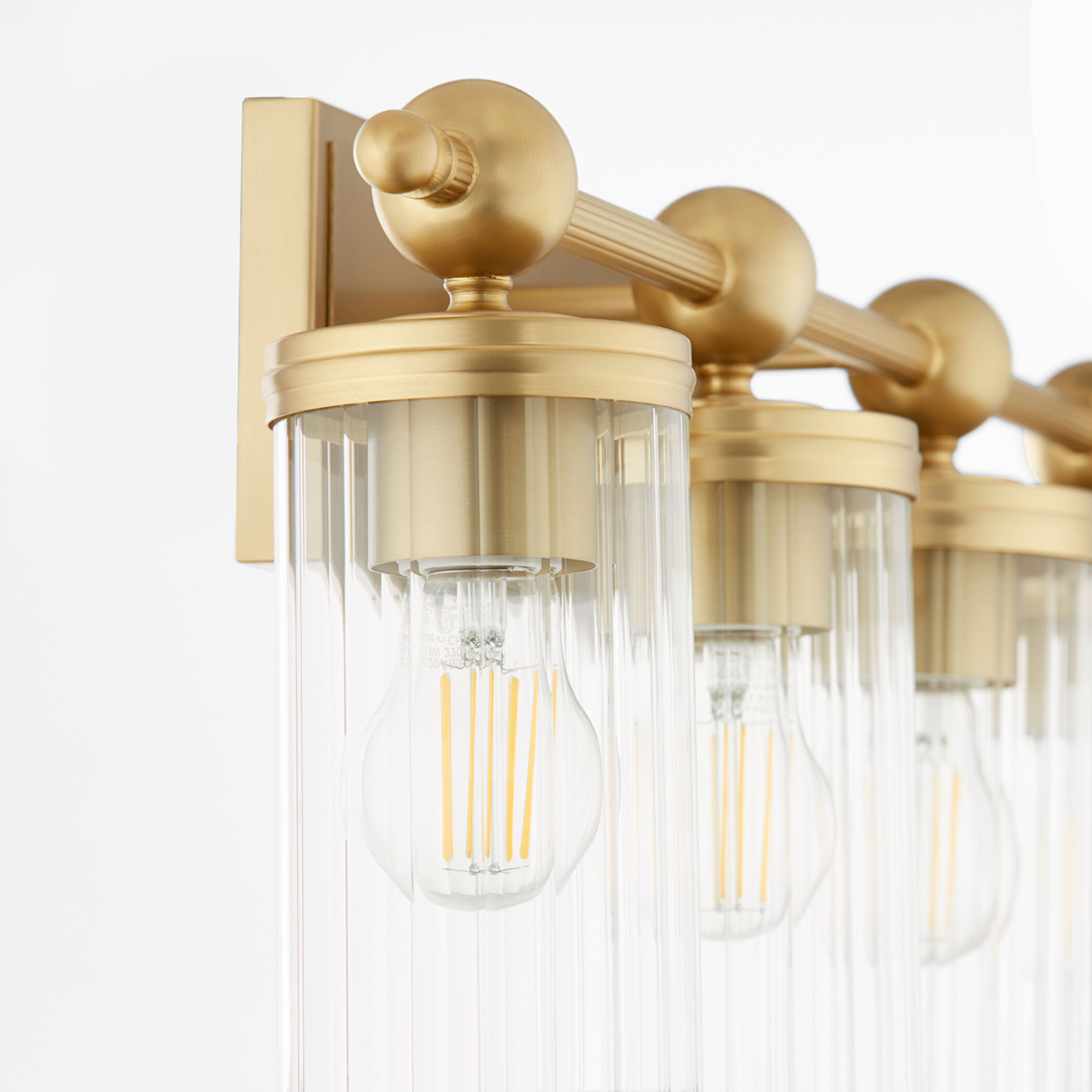 Lee Boulevard 4 Light 29.5 inch Aged Brass Vanity Light Wall Light