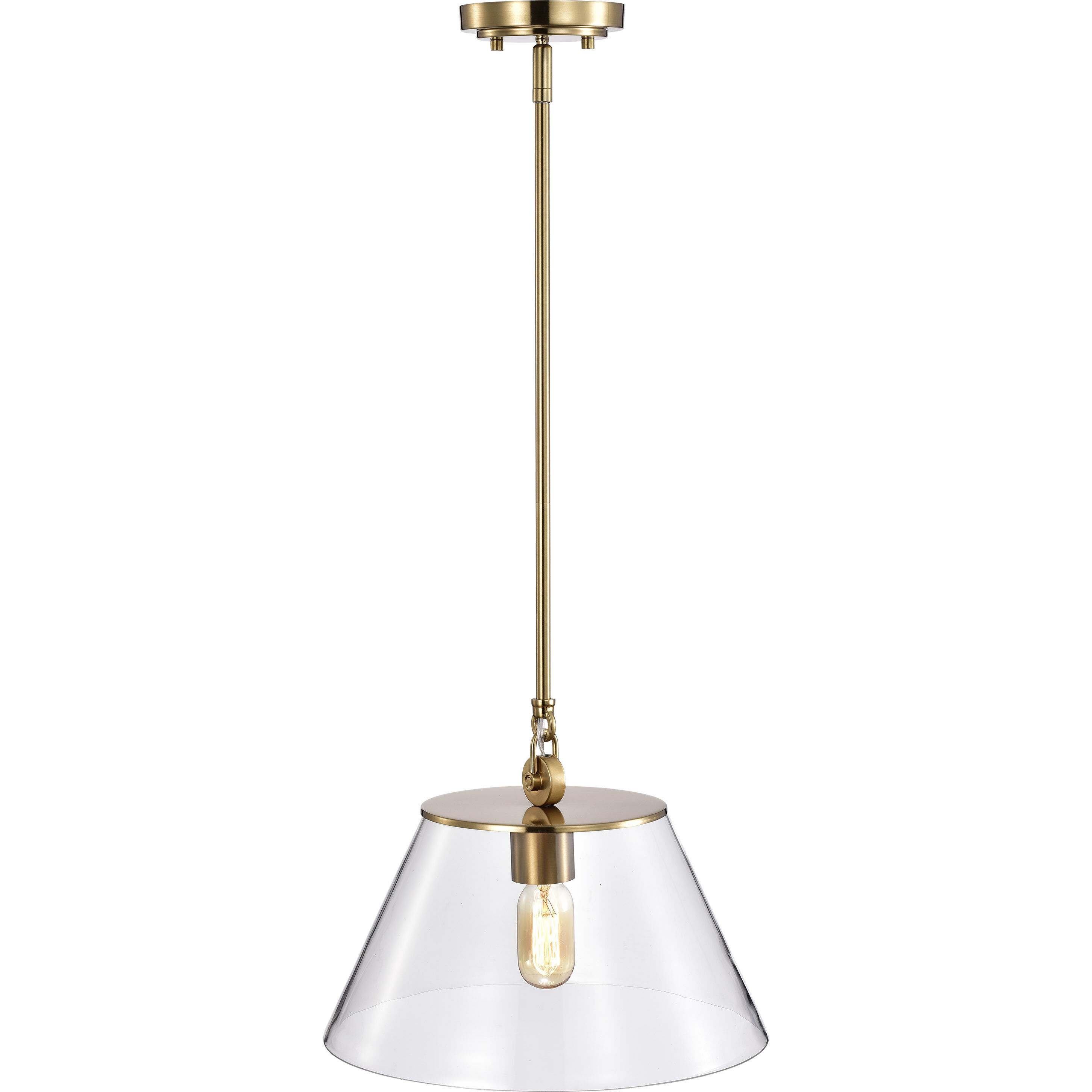 Dover 1 Light 14 inch Vintage Brass Pendant Ceiling Light
