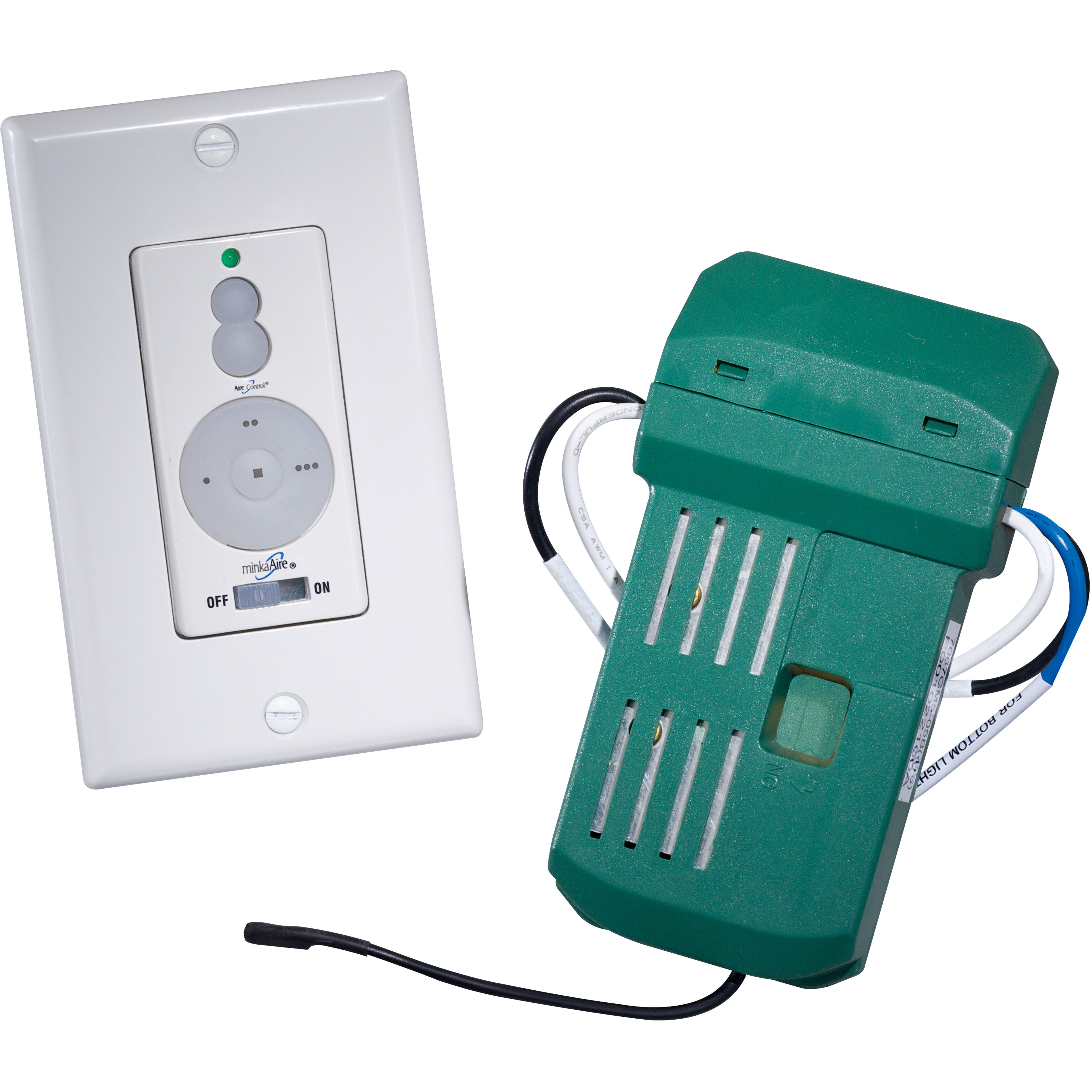 AireControl White Wall Mount Fan Control