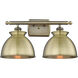 Adirondack 2 Light 18 inch Antique Brass Bath Vanity Light Wall Light