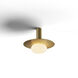 Combi LED 9 inch Brass Pendant Ceiling Light in Brass with Brass, Suspension / Flush Mount 2-in-1