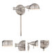 Rizzo 1 Light 15 inch Polished Steel Wall Sconce Wall Light
