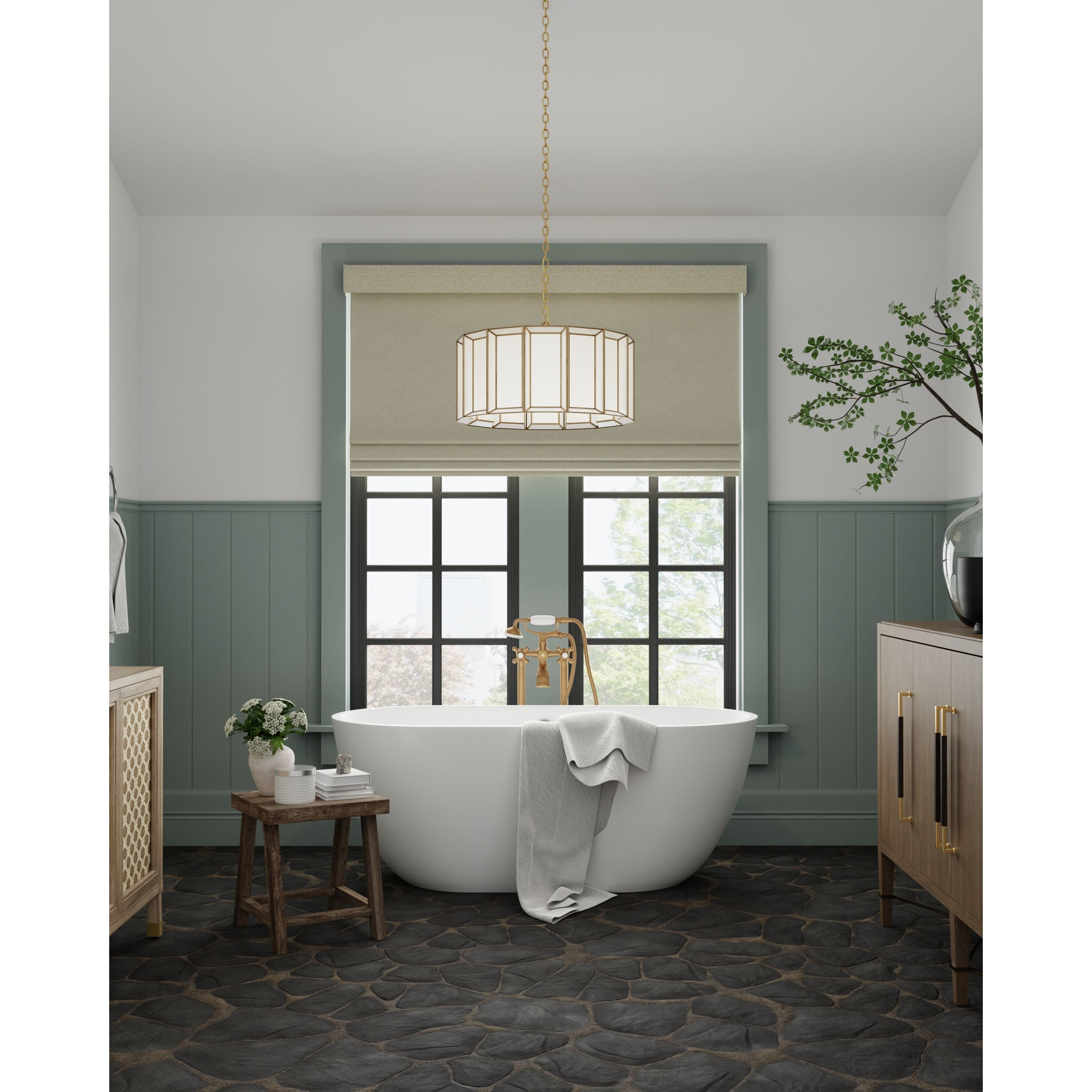 Daze 3 Light 24 inch Antique Brass/White Pendant Ceiling Light, Large