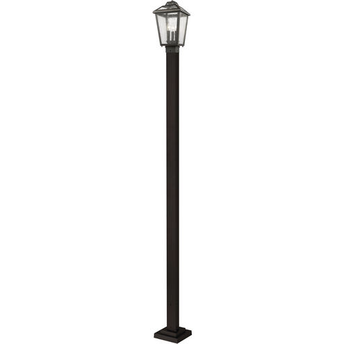 Bayland 3 Light 111 inch Oil Rubbed Bronze Outdoor Post Mounted Fixture in 15.55