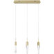 Aspen LED 7 inch Brushed Brass Multi Port Pendant Ceiling Light in Clear