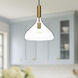 Alora Mood Belleview 1 Light 11.88 inch Aged Gold Pendant Ceiling Light in Clear