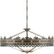 Berkeley 6 Light 40 inch Antique Gold and Moss Gray Chandelier Ceiling Light, Bunny Williams Collection