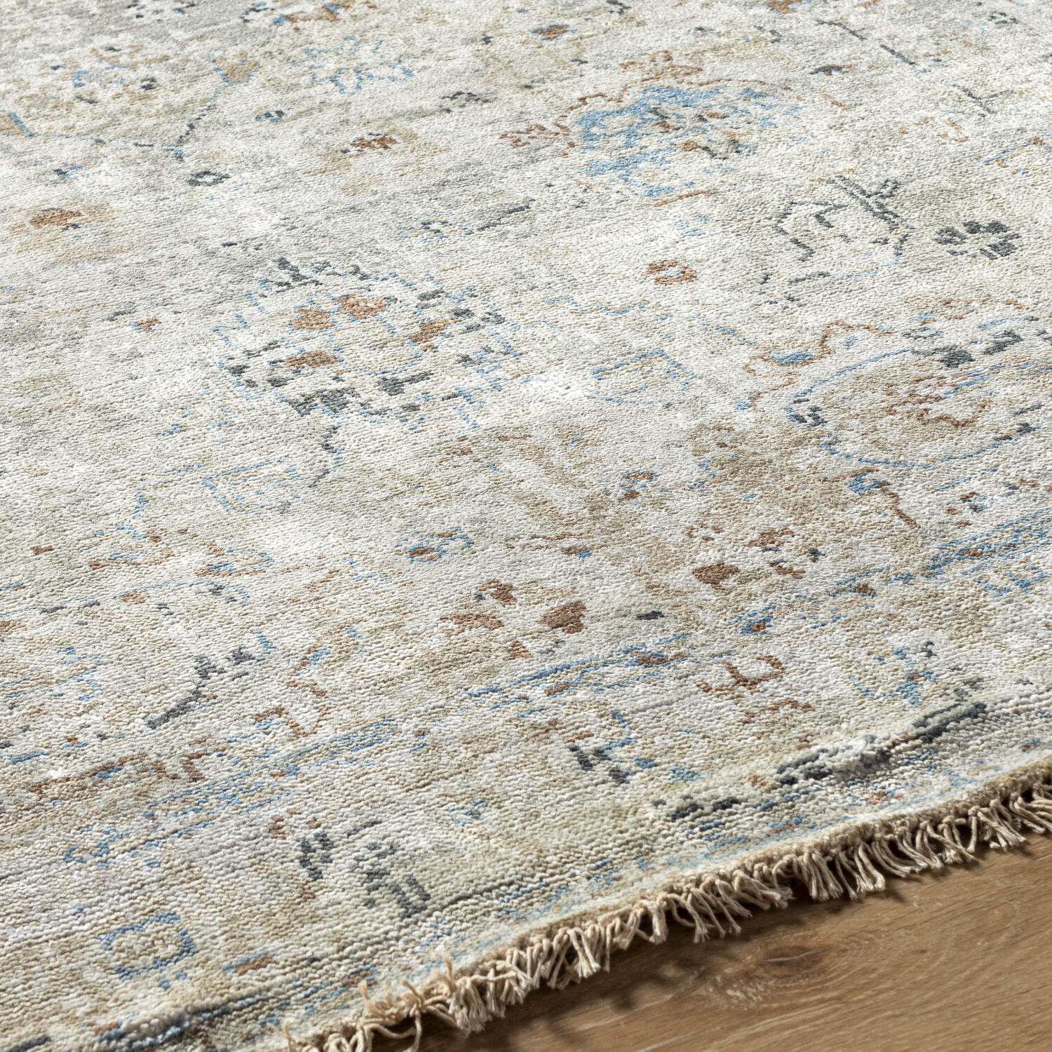 Theodora 36 X 24 inch Denim Rug, Rectangle