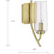 Tulip Sconce Wall Light in Satin Brass