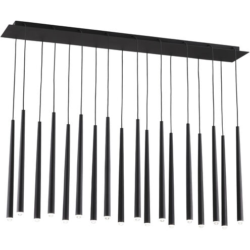 Sean Lavin Pylon LED Nightshade Black Chandelier Ceiling Light, Integrated LED