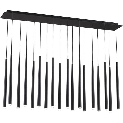 Sean Lavin Pylon LED Nightshade Black Chandelier Ceiling Light, Integrated LED