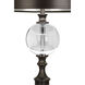Celine 63 inch 150.00 watt Deep Patina Bronze with Crystal Floor Lamp Portable Light