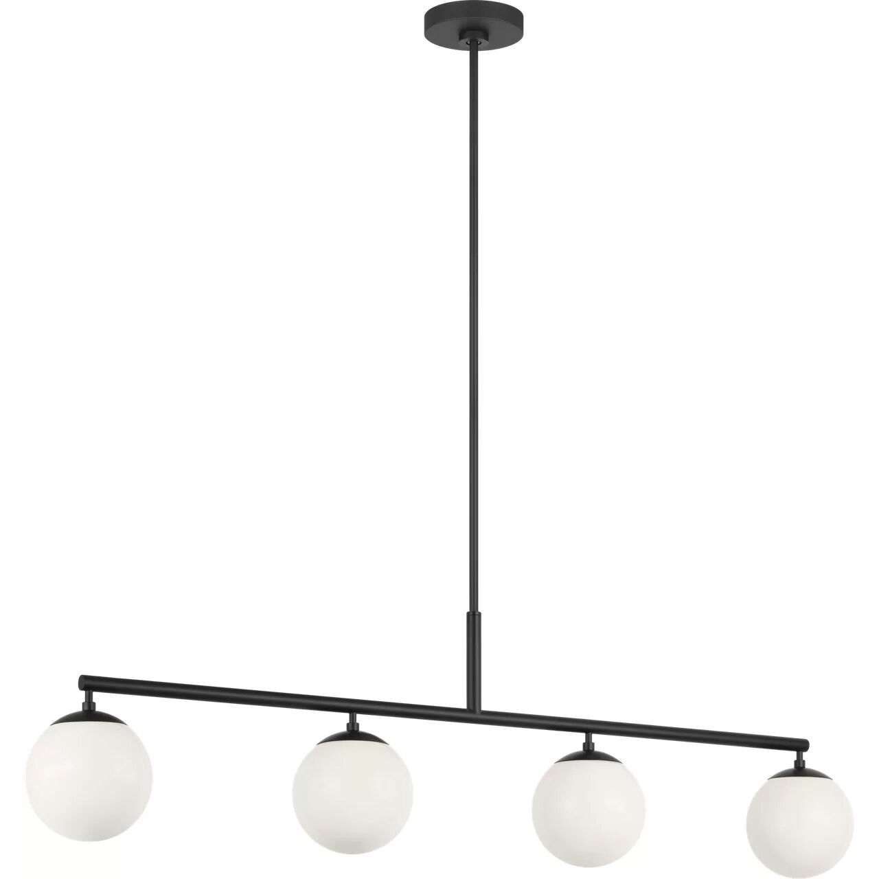 Nube 4 Light 48 inch Midnight Black Linear Chandelier Ceiling Light in Standard