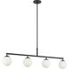 Nube 4 Light 48 inch Midnight Black Linear Chandelier Ceiling Light in Standard