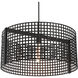 Tweed 1 Light 24.5 inch Matte Black Chandelier Ceiling Light, Drum