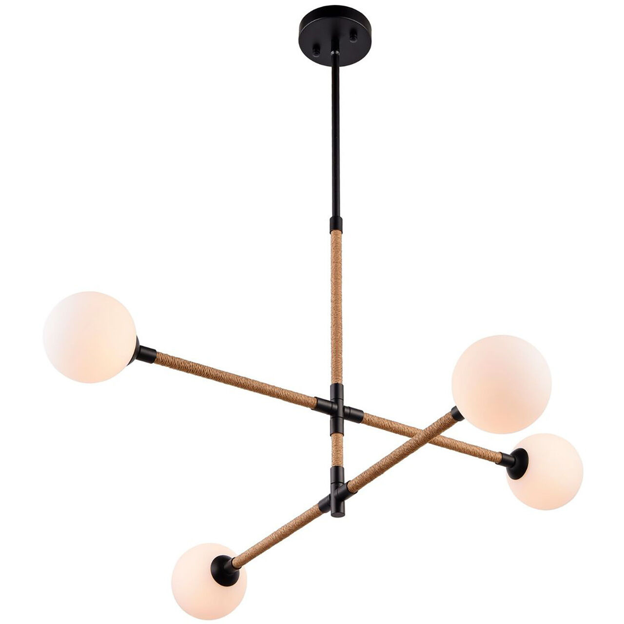 Capilano LED 35.7 inch Black Chandelier Ceiling Light