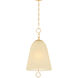 Christine 1 Light 11 inch Aged Brass Pendant Ceiling Light