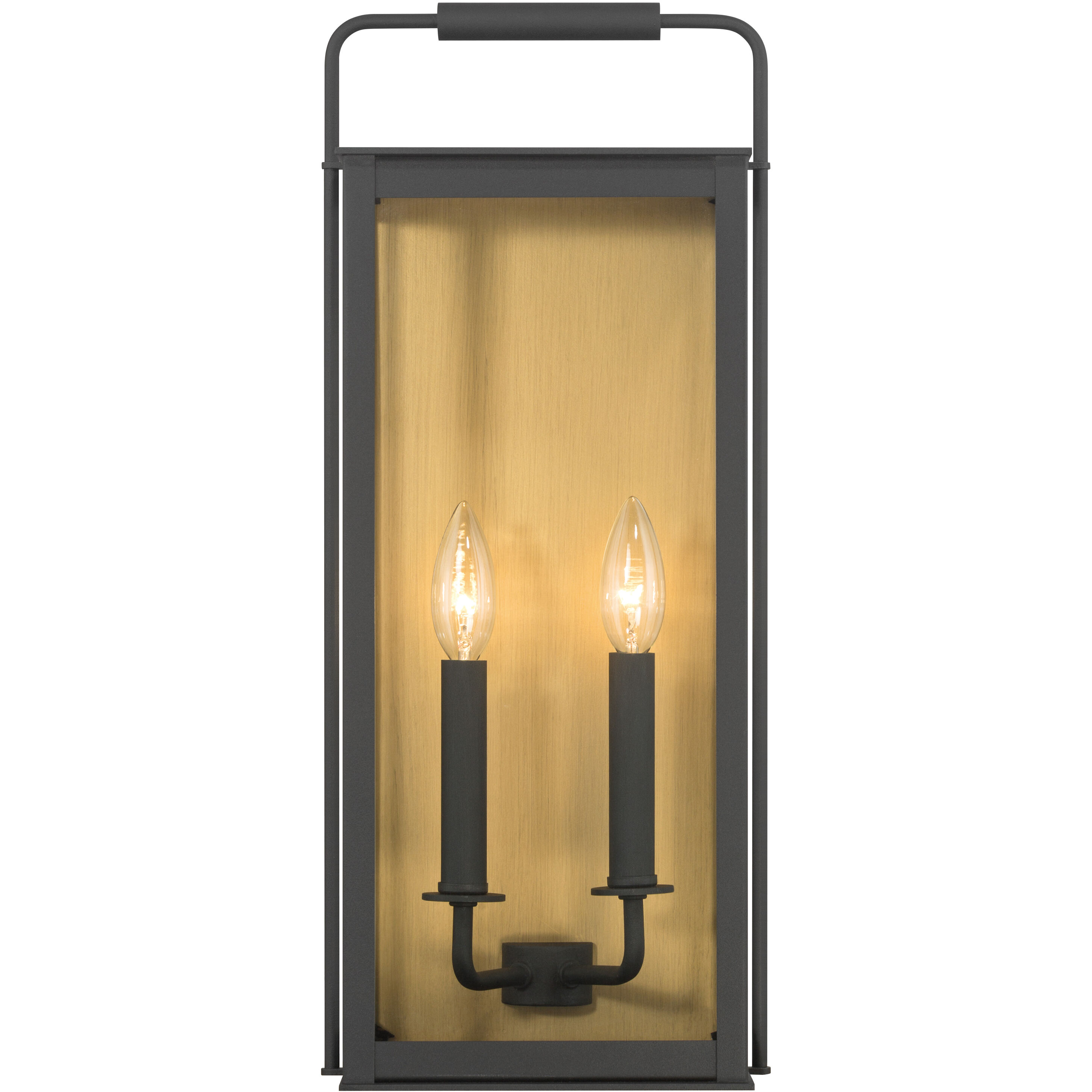 Aberdeen 2 Light 20 inch Sand Coal Black and Legacy Brass Outdoor Wall Sconce