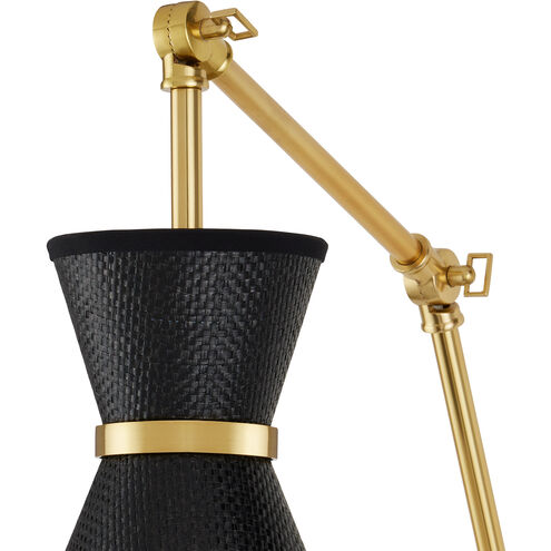 Avignon 1 Light 6 inch Polished Brass/Black Wall Sconce Wall Light, Suzanne Duin Collection