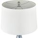 Northcott 28 inch 150 watt Blue with Brushed Steel Table Lamp Portable Light