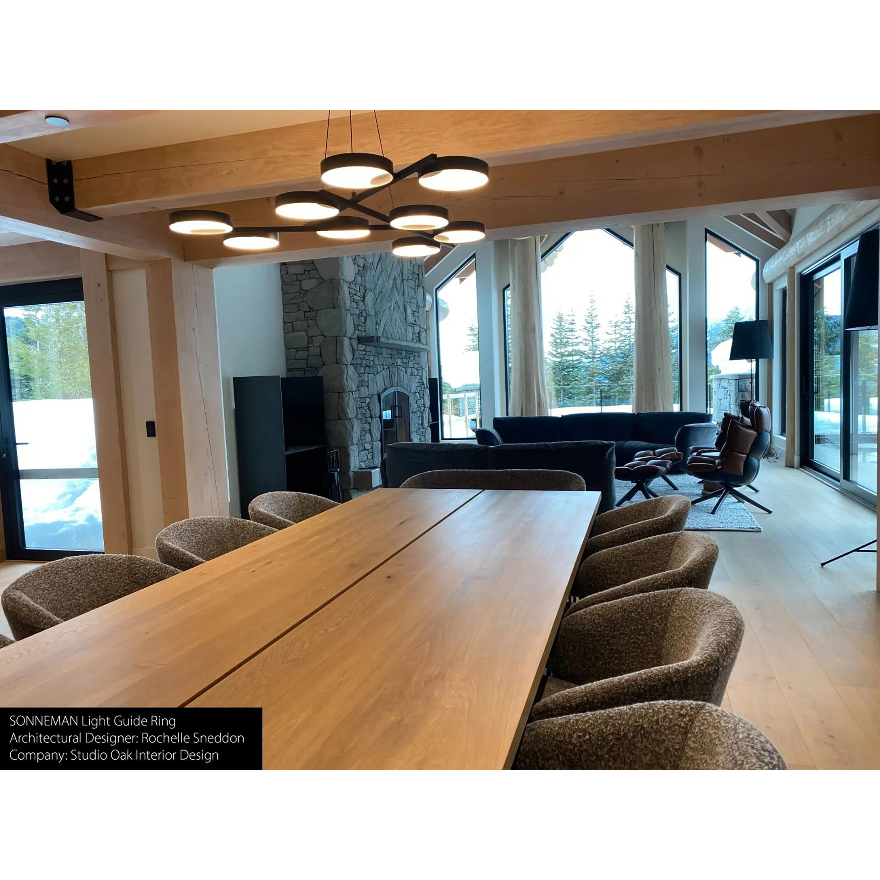 Light Guide Ring LED 48.25 inch Satin Black Pendant Ceiling Light in Apricot