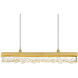 Stagger LED 48 inch Brass Chandelier Ceiling Light