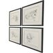 Antique Dog Sketch Beige and Neutral Framed Art