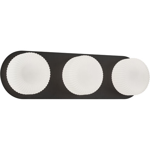 Knobbel Wall Sconce Wall Light in Matte Black, Opal